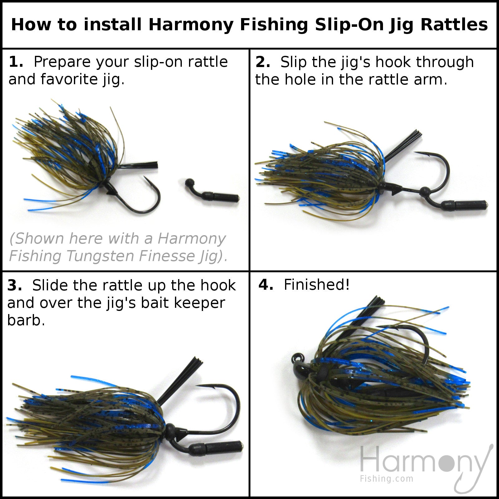 Slip-On Low Profile Jig Rattles (10 Pack)