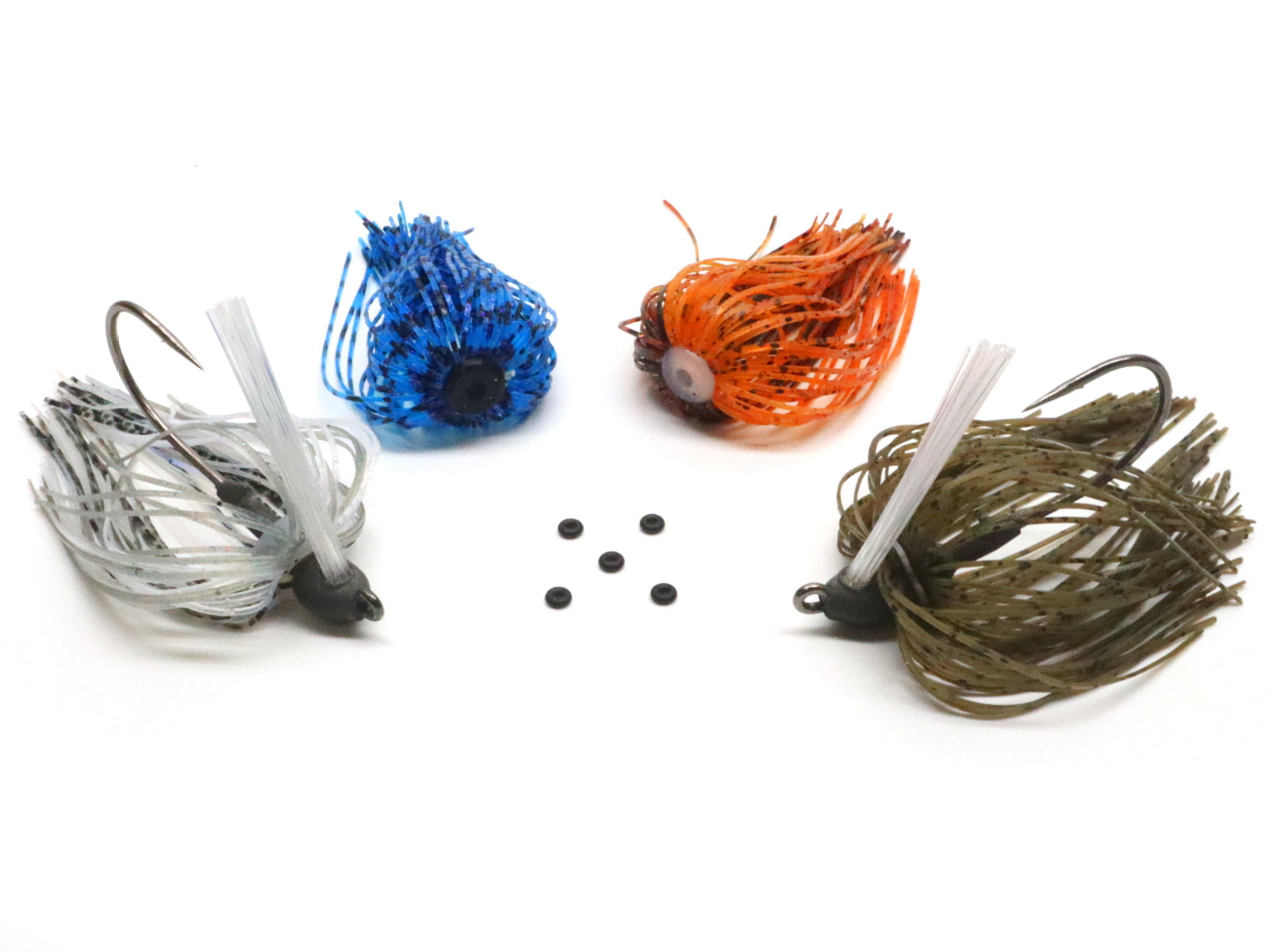 Tungsten Swim Jig Set with Quick-Change Skirts (2 Jigs, 4 Skirts, 5 Bait Pegs)