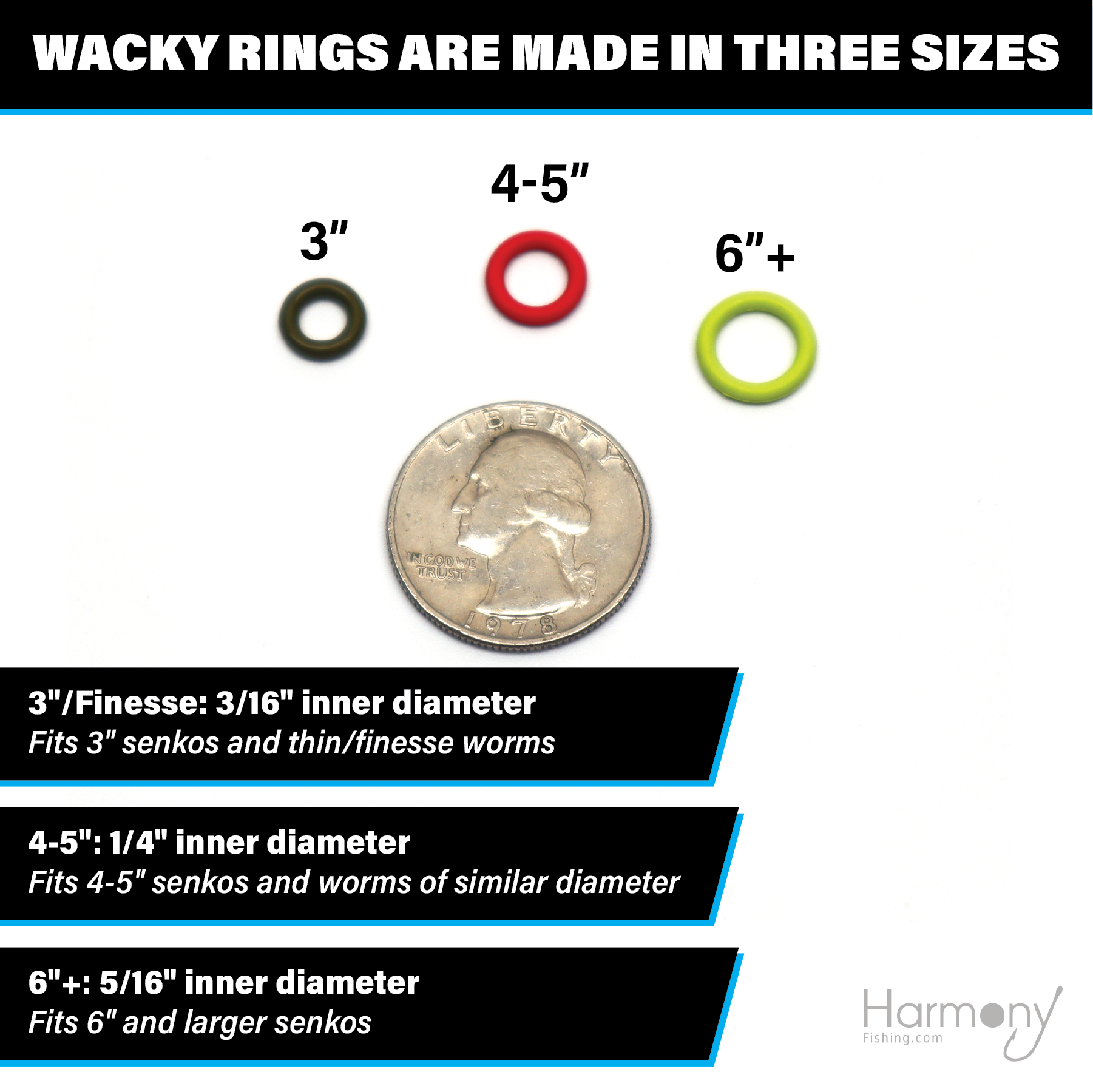Wacky Rings (100 Pack, Select Size/Color)