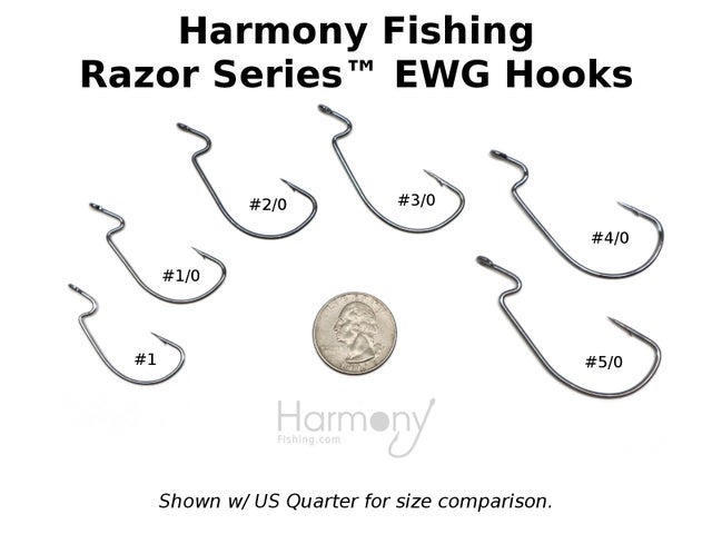 Harmony Fishing - Razor Series Inline Circle HD Hooks (Non-Offset)
