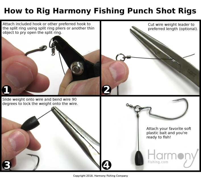 Paycheck Baits Punch Skirt Hook Stopper Punch Rig