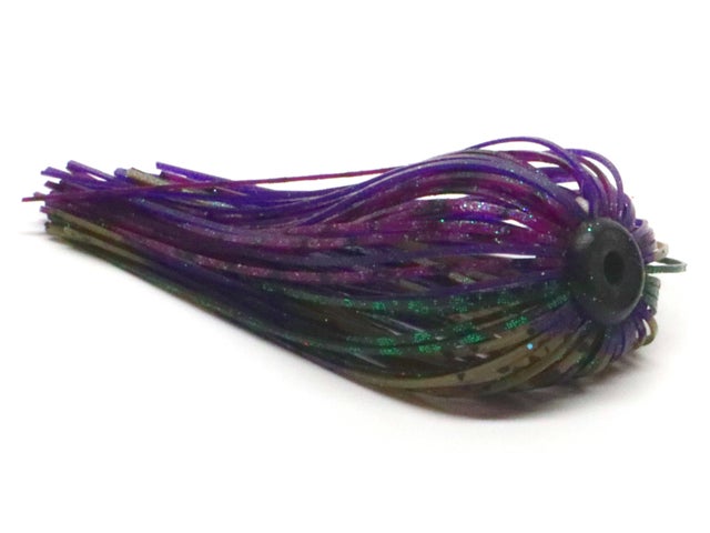 5 Custom Silicone Spinnerbait Skirts(Purple/Whiskey Tips) - Bass