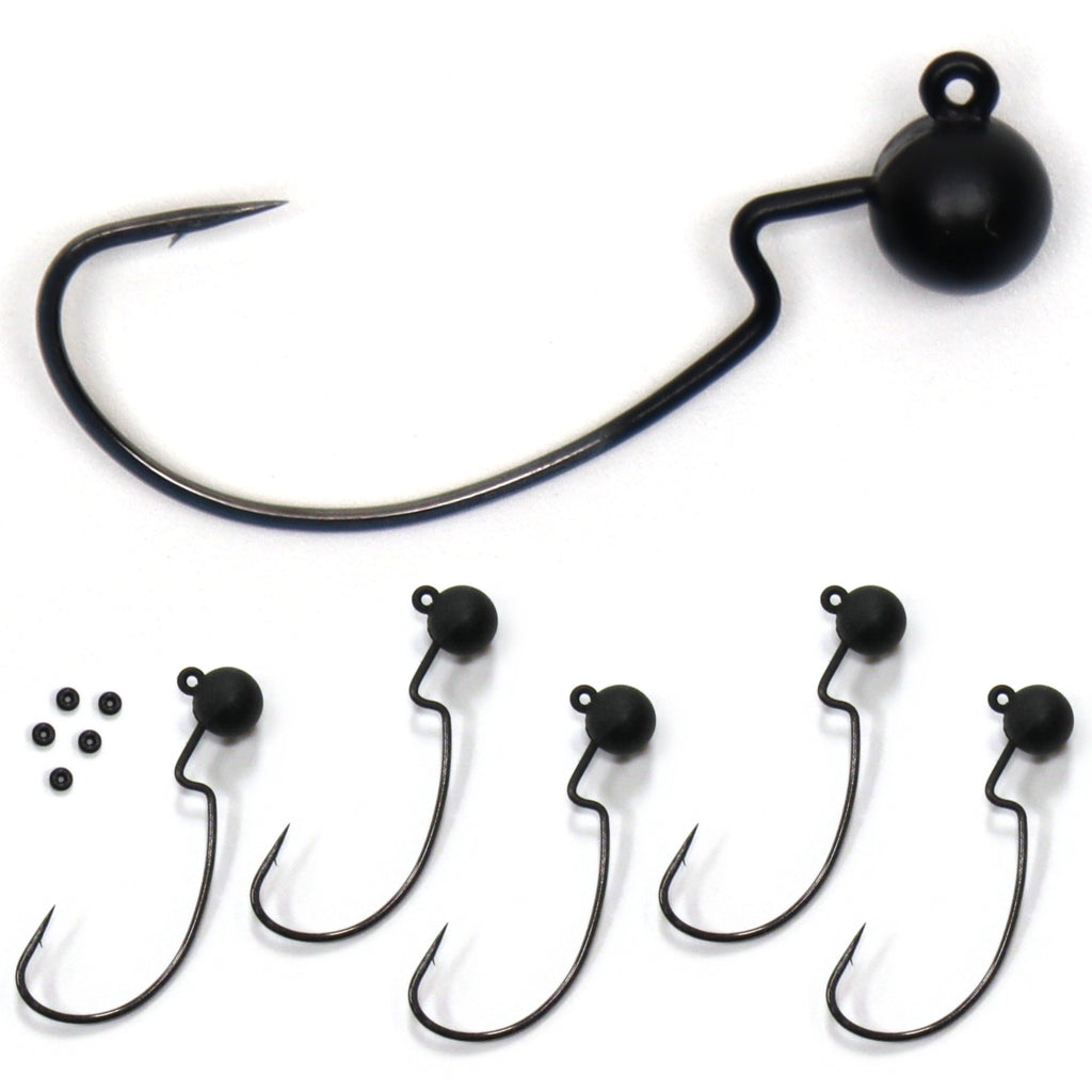 Offset Rig Tungsten Offset Weedless Ned Rig Jigheads for bass fishing – Harmony ...