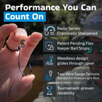 Razor Series EWG Offset Hooks with Flex Keepers (10 Pack)