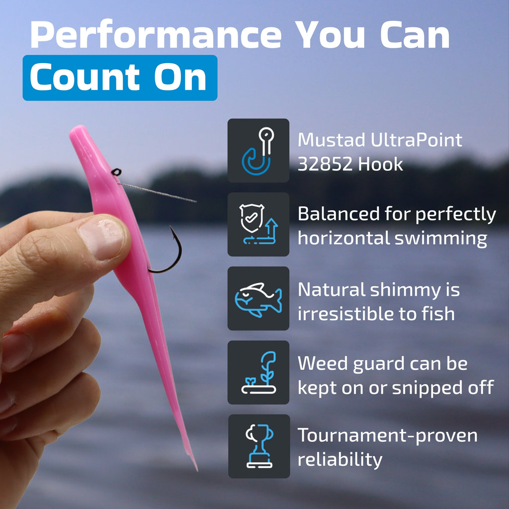 Hover Swim Minnow Rig Jigheads for Bass Fishing (6 Pack)