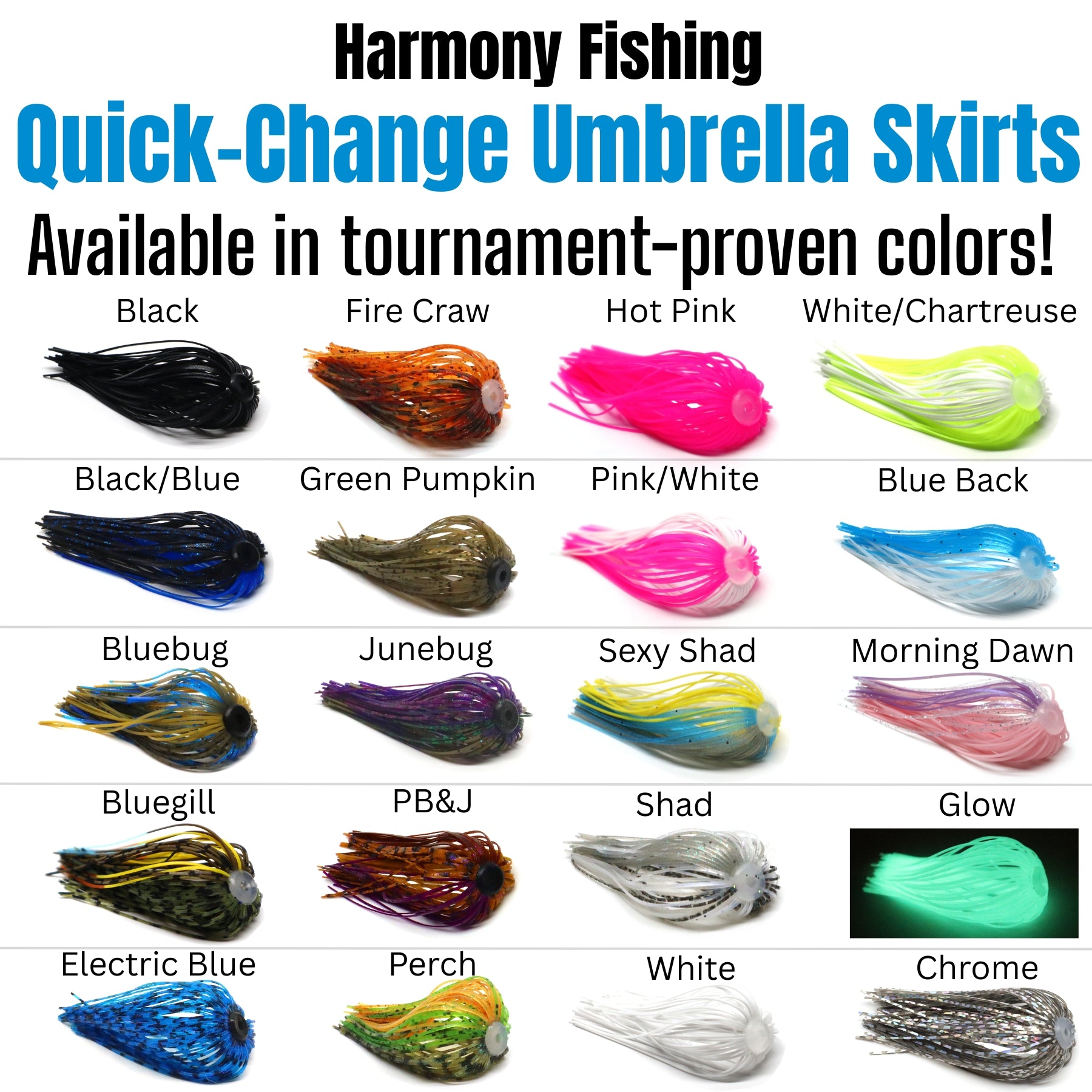color changing fishing bait lures Yo-Zuri High Speed Vibe 2-7/8 oz. Sinking Hard Lure and any other lure that features a skirt keeper Harmony Fishing Quick Change