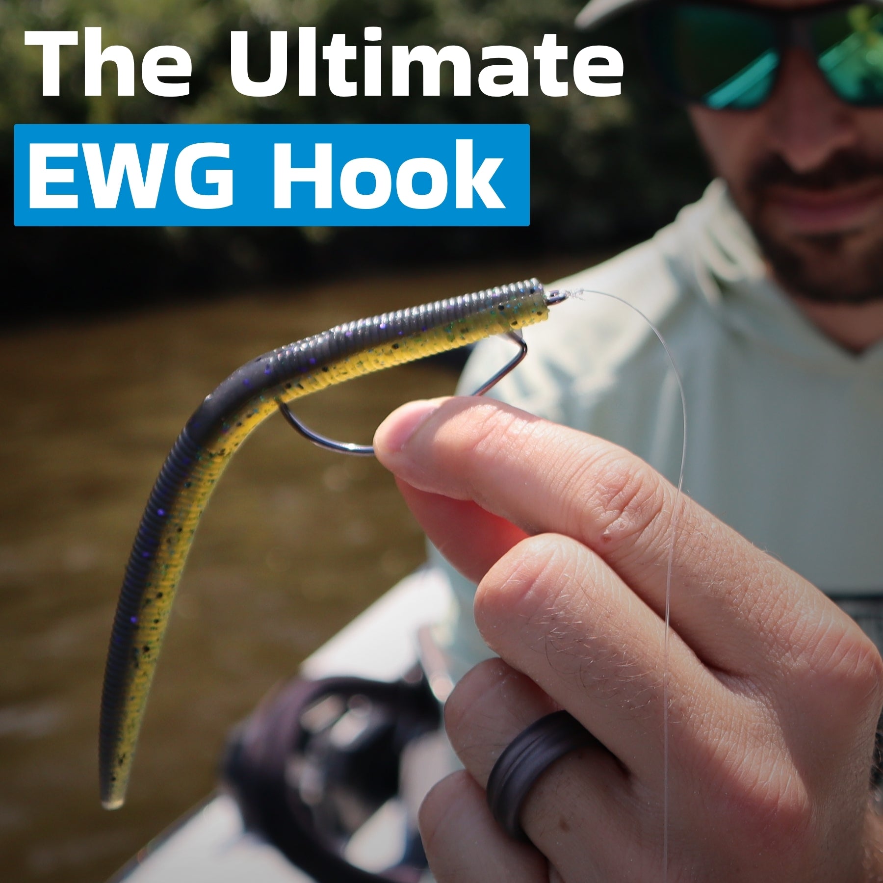 Harmony Fishing - Razor Series EWG Offset Hooks with Flex Keepers (10 Pack) – Bass Fishing | Adjustable Flexible Bait Stoppers | HCS
