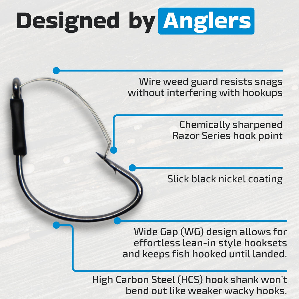 Wacky Weedless WG Hooks – Harmony Fishing Company