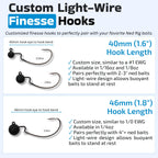 Offset Weedless Ned Rig Jigheads with Flex Keepers (5 Pack)