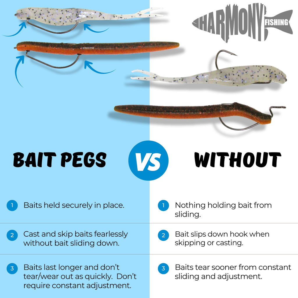 Bait Pegs (100 Pack, Select Size)