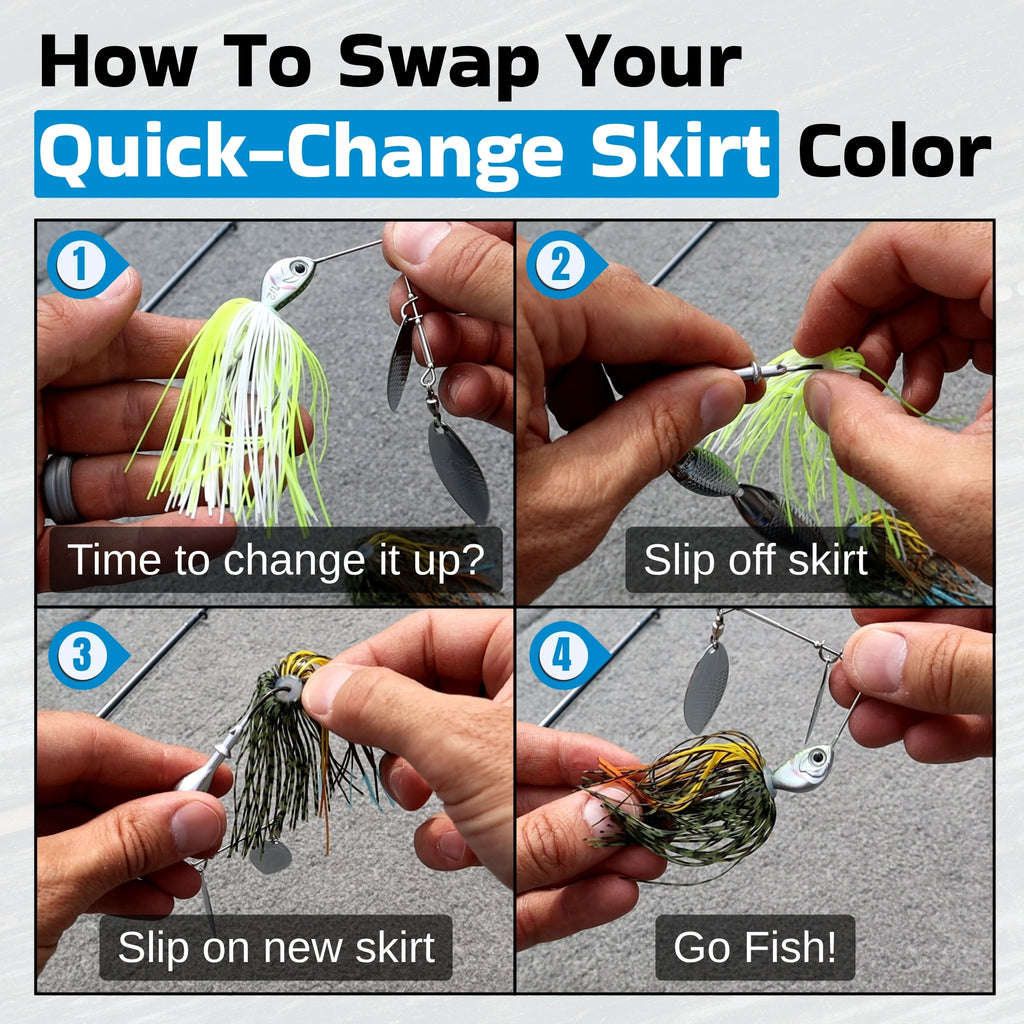 Versa Spinnerbait (includes 3 Quick-Change Skirts)