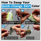 Versa Spinnerbait (includes 3 Quick-Change Skirts)