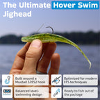Hover Swim Minnow Rig Jigheads for Bass Fishing (6 Pack)