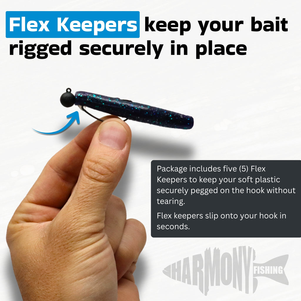 Offset Weedless Ned Rig Jigheads with Flex Keepers (5 Pack)