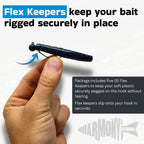 Offset Weedless Ned Rig Jigheads with Flex Keepers (5 Pack)