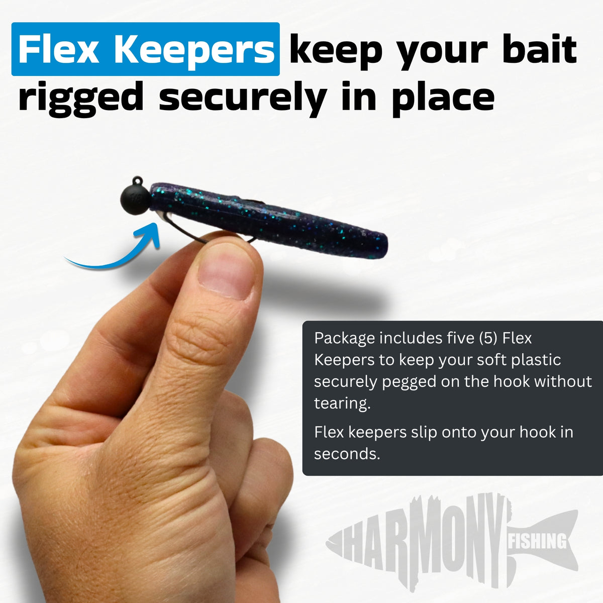 Offset Weedless Ned Rig Jigheads with Flex Keepers (5 Pack)
