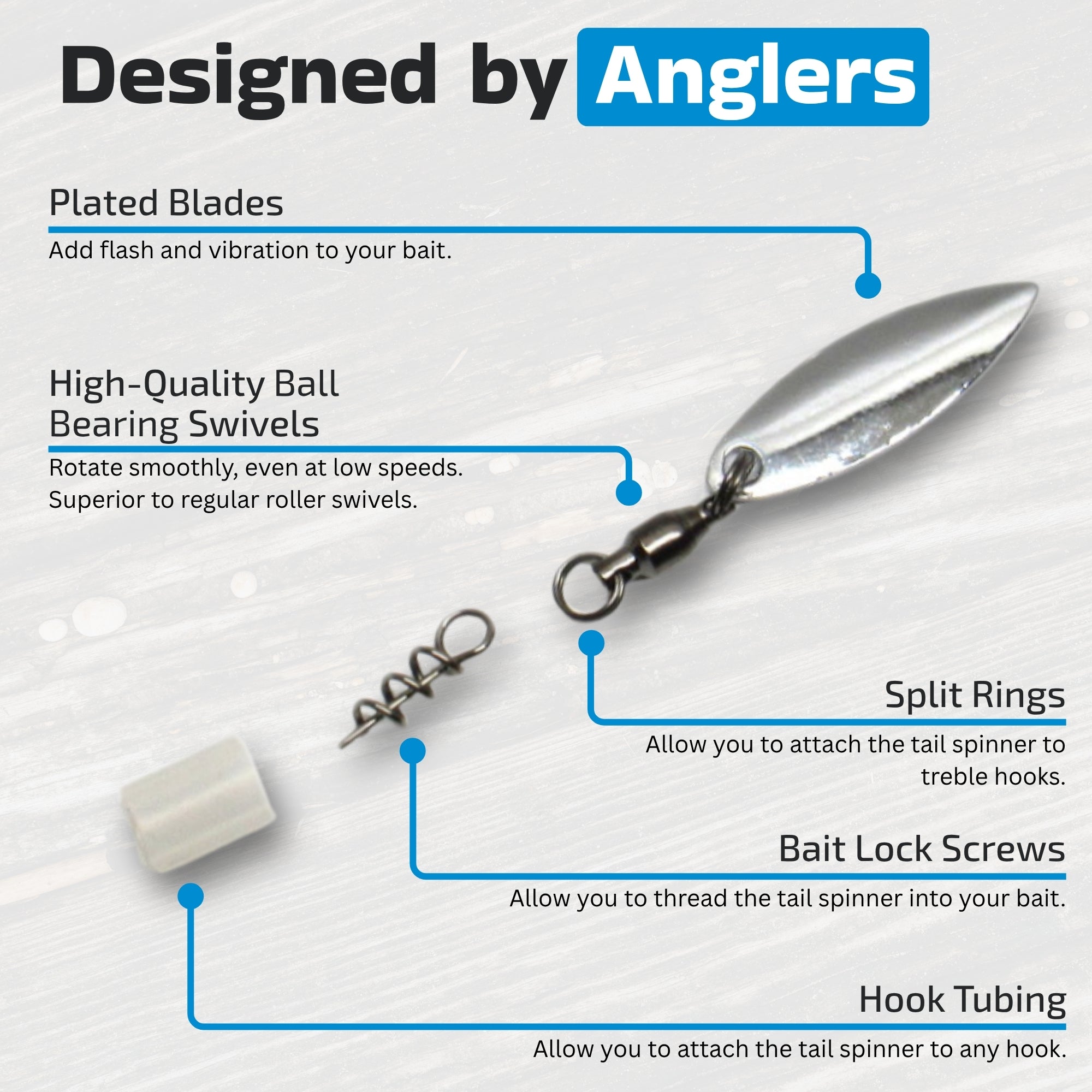 Colorado Blade Tail Spinners - Hitchhiker Spinners for Senkos and