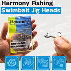 Swimbait Jig Heads (4-Pack with 5 Bait Pegs) Tournament Grade Minnow Swimming Jig Heads