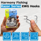 Razor Series EWG Offset Hooks with Flex Keepers (10 Pack)