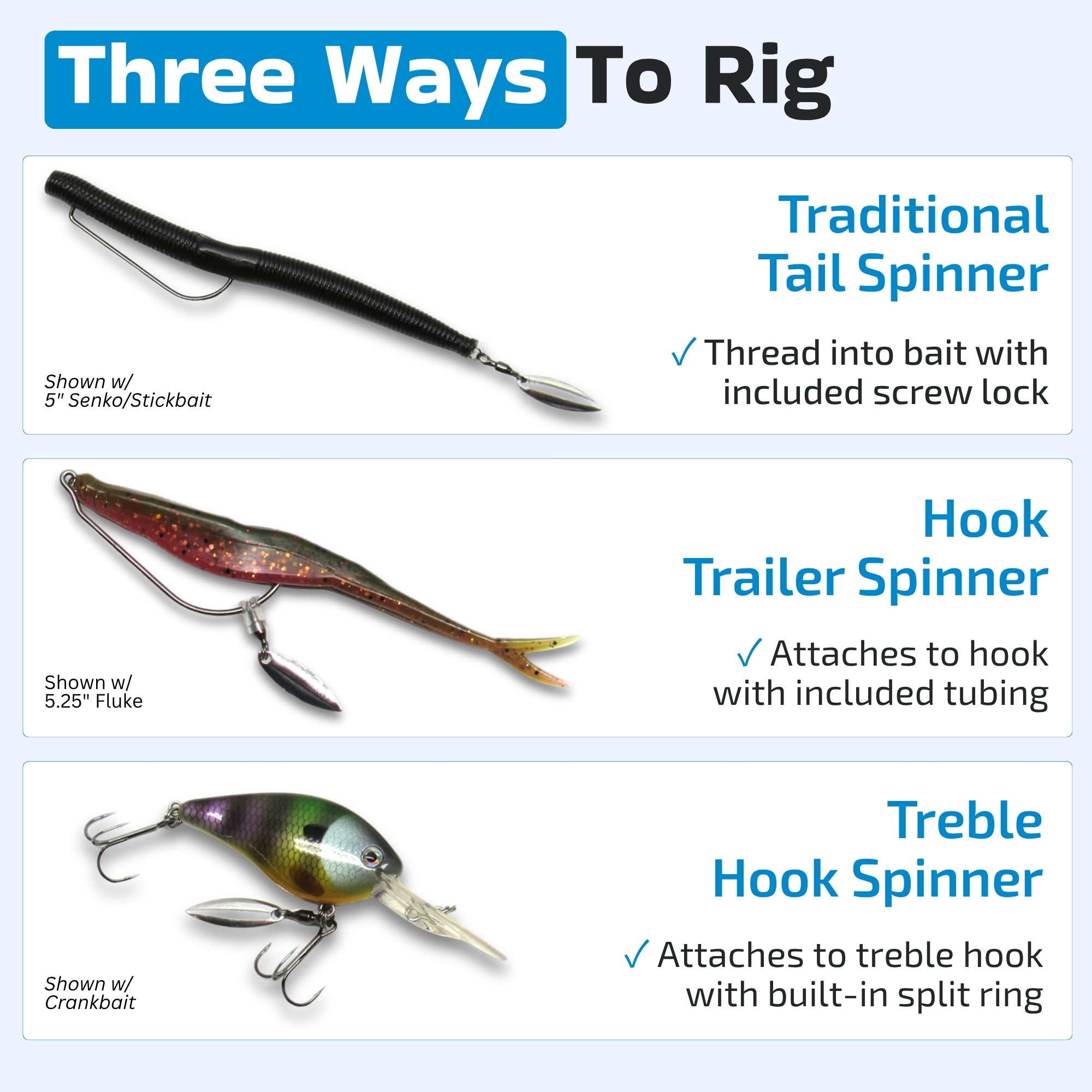 Tail Spinners (Colorado Blade, 7 Pack)