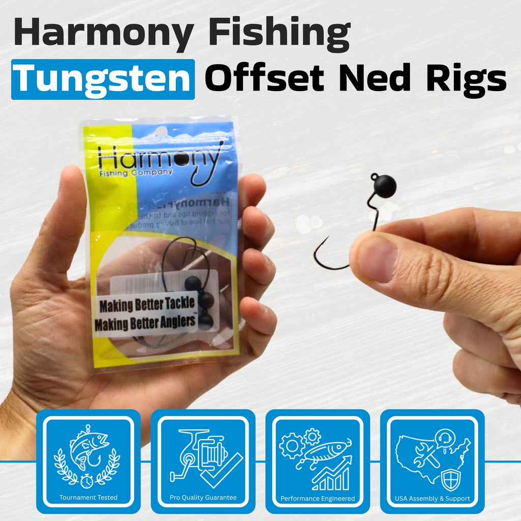 Offset Weedless Ned Rig Jigheads with Flex Keepers (5 Pack)