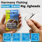 Hover Swim Minnow Rig Jigheads for Bass Fishing (6 Pack)