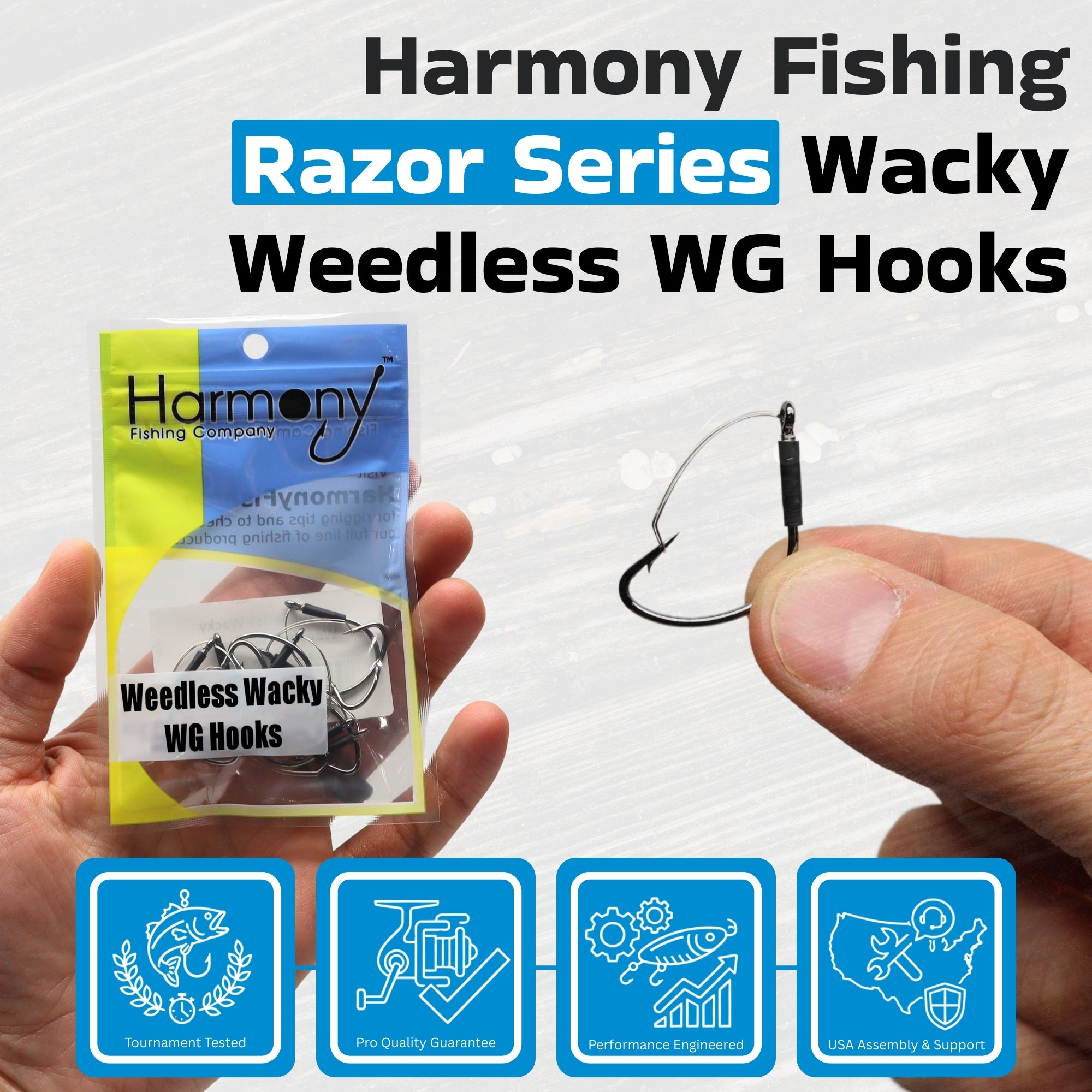 Razor Series Wacky Weedless WG Hooks