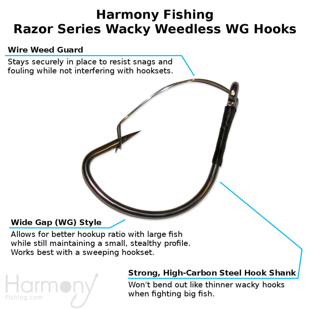 Razor Series Wacky Weedless WG Hooks