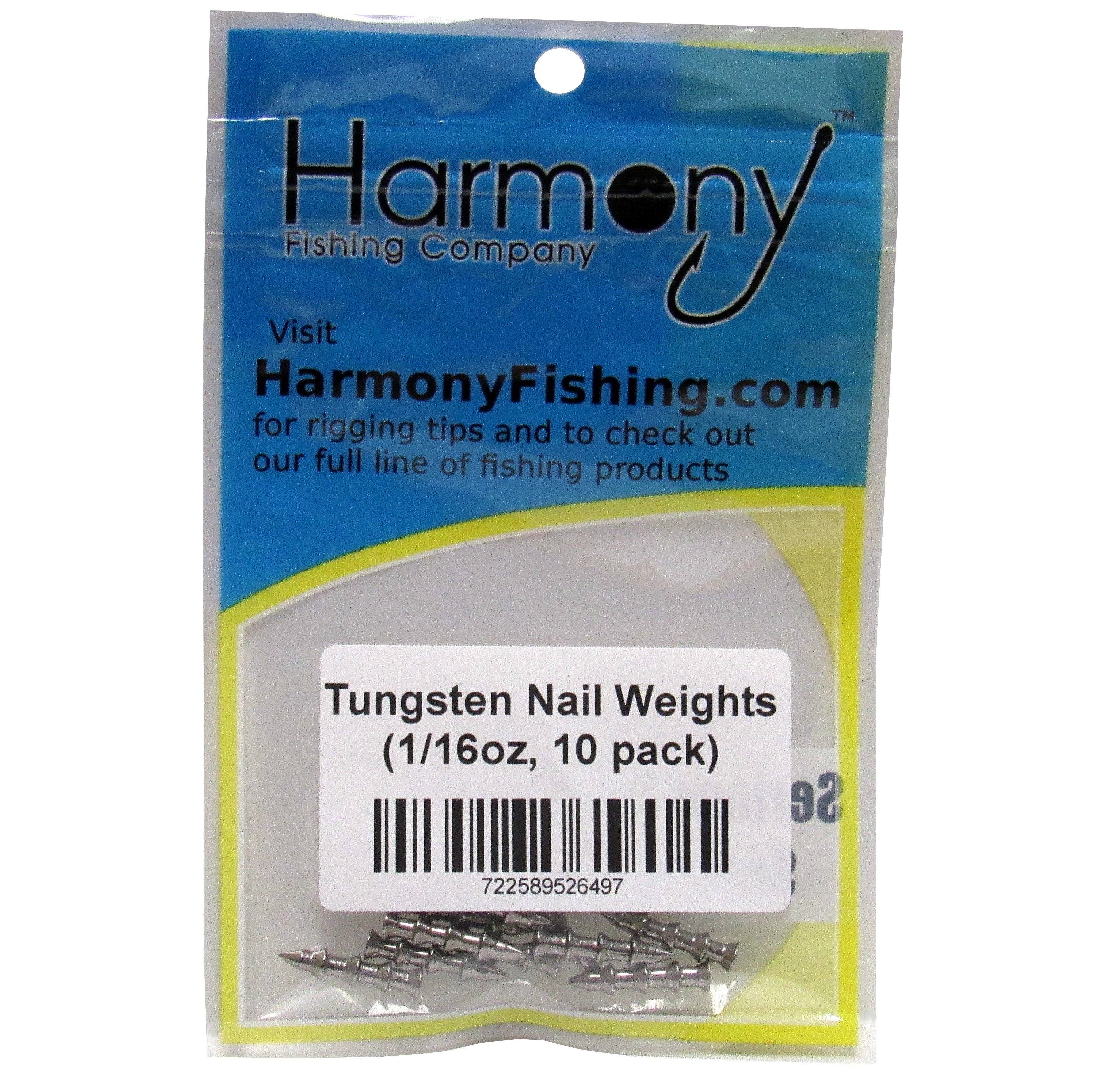 Tungsten Nail Weights [10 Pack, Select Size]