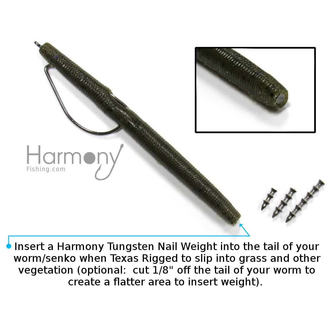 Tungsten Nail Weights [10 Pack, Select Size]
