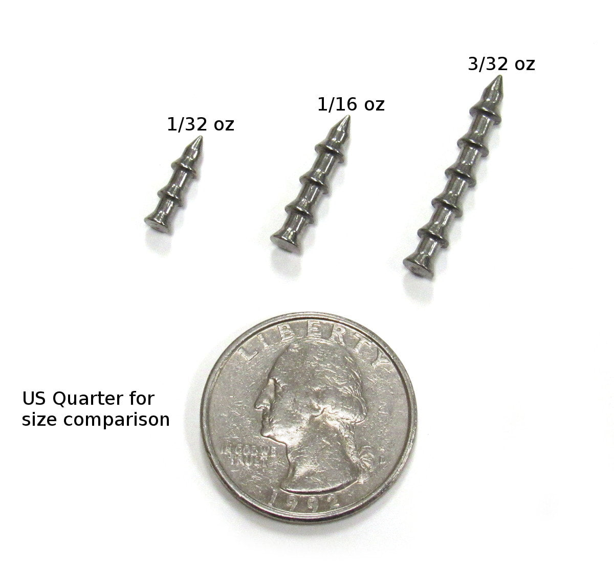 Tungsten Nail Weights [10 Pack, Select Size]