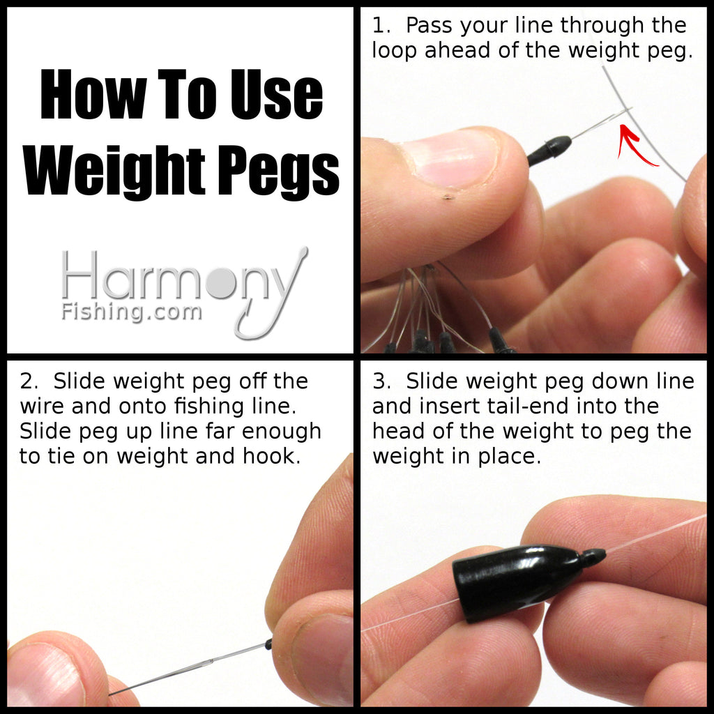 Tungsten Worm Weights w/ Weight Pegs [Select Size, Qty]