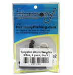 Tungsten Worm Weights w/ Weight Pegs [Select Size, Qty]