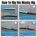 Pro-Grade Wacky Tool (Wacky Rig O-Ring Tool w/ 10 Wacky Rings for 4&5" Senkos)