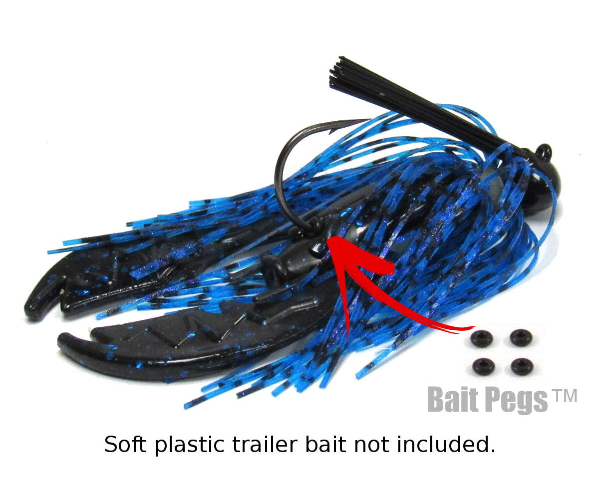 Tungsten Football Jigs (Modular Skirt System - 2 Jigs, 4 Skirts, 2 Rattles, 5 Bait Pegs)