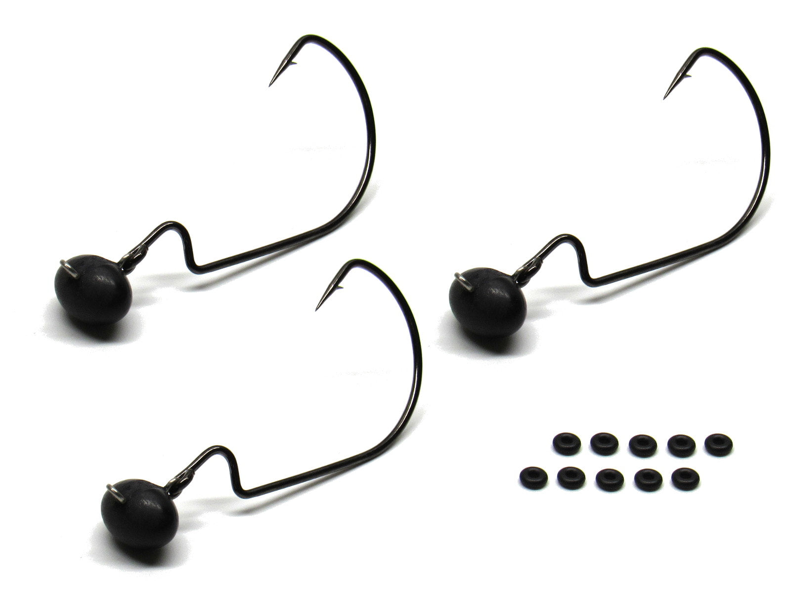Tungsten Swing Football Jig (3 Pack w/ 10 Bait Pegs) [Select Size]