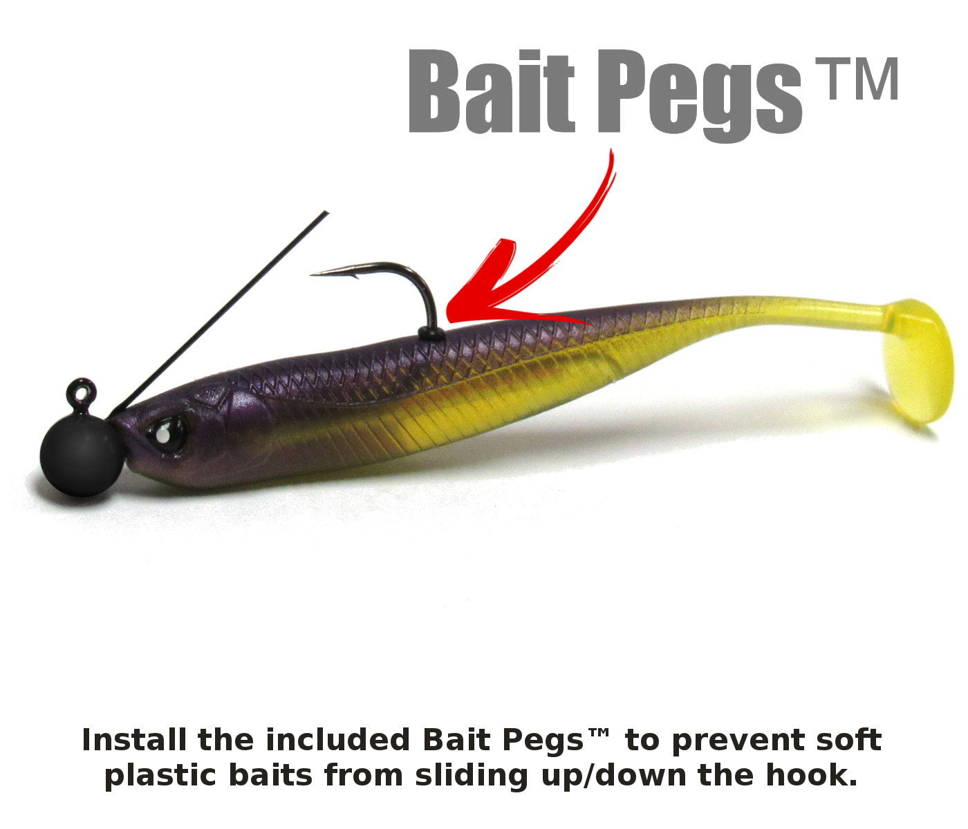 Tungsten Weedless Ball Jigheads (5 Pack w/ Bait Pegs) [Select Size]