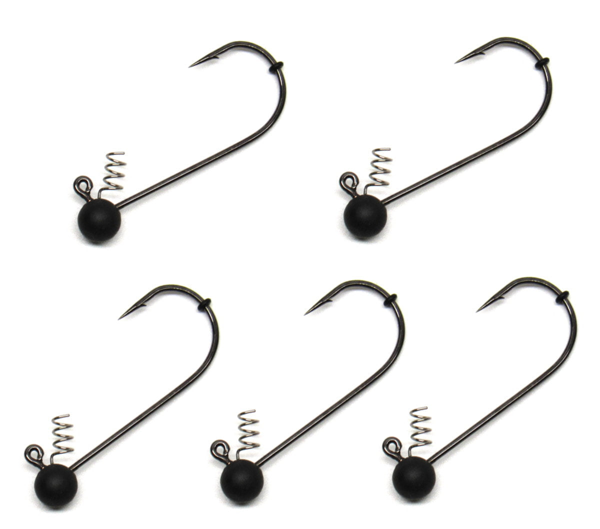 Tungsten Shakeyhead Jigs (5 Pack w/ Bait Pegs) [Select Size]