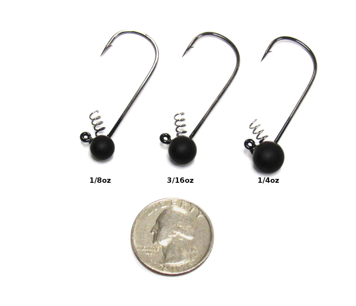 Tungsten Shakeyhead Jigs (5 Pack w/ Bait Pegs) [Select Size]