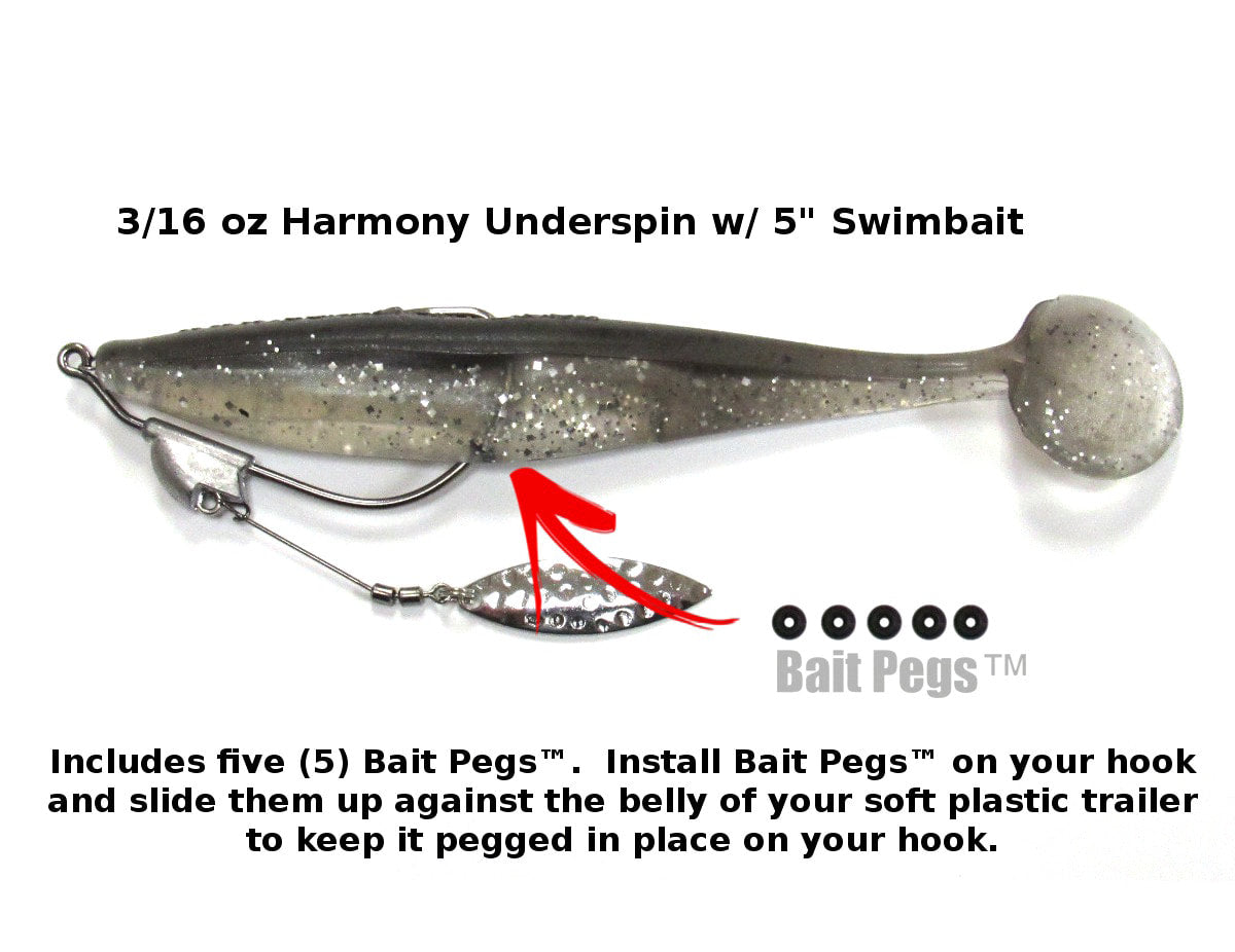 Razor Series UnderSpin Hooks (4 Pack)