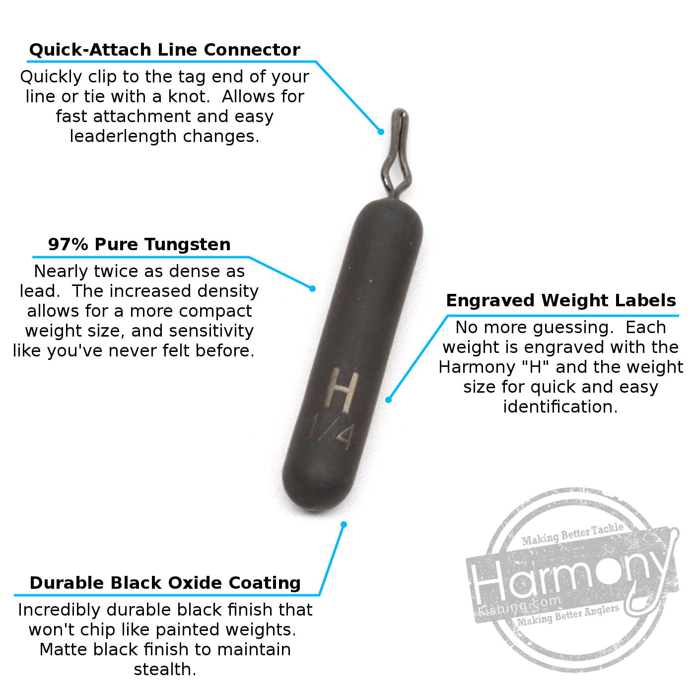 Tungsten Skinny Dropshot Weights