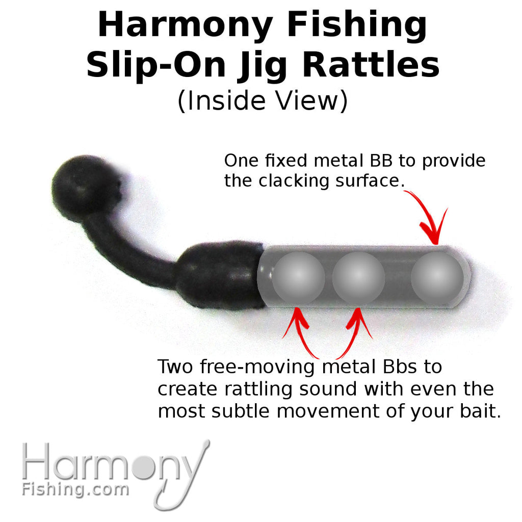 Jig Rattle Harmony Fishing - Slip-On Low Profile Jig Rattles (10 Pack) – Harmony ...