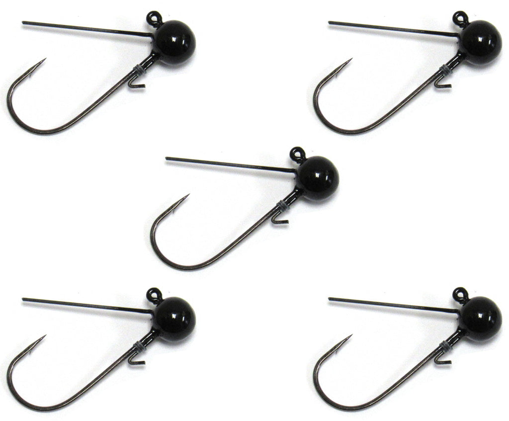 Tungsten Weedless Ned Rig Jigheads (1/8oz, 5 Pack)