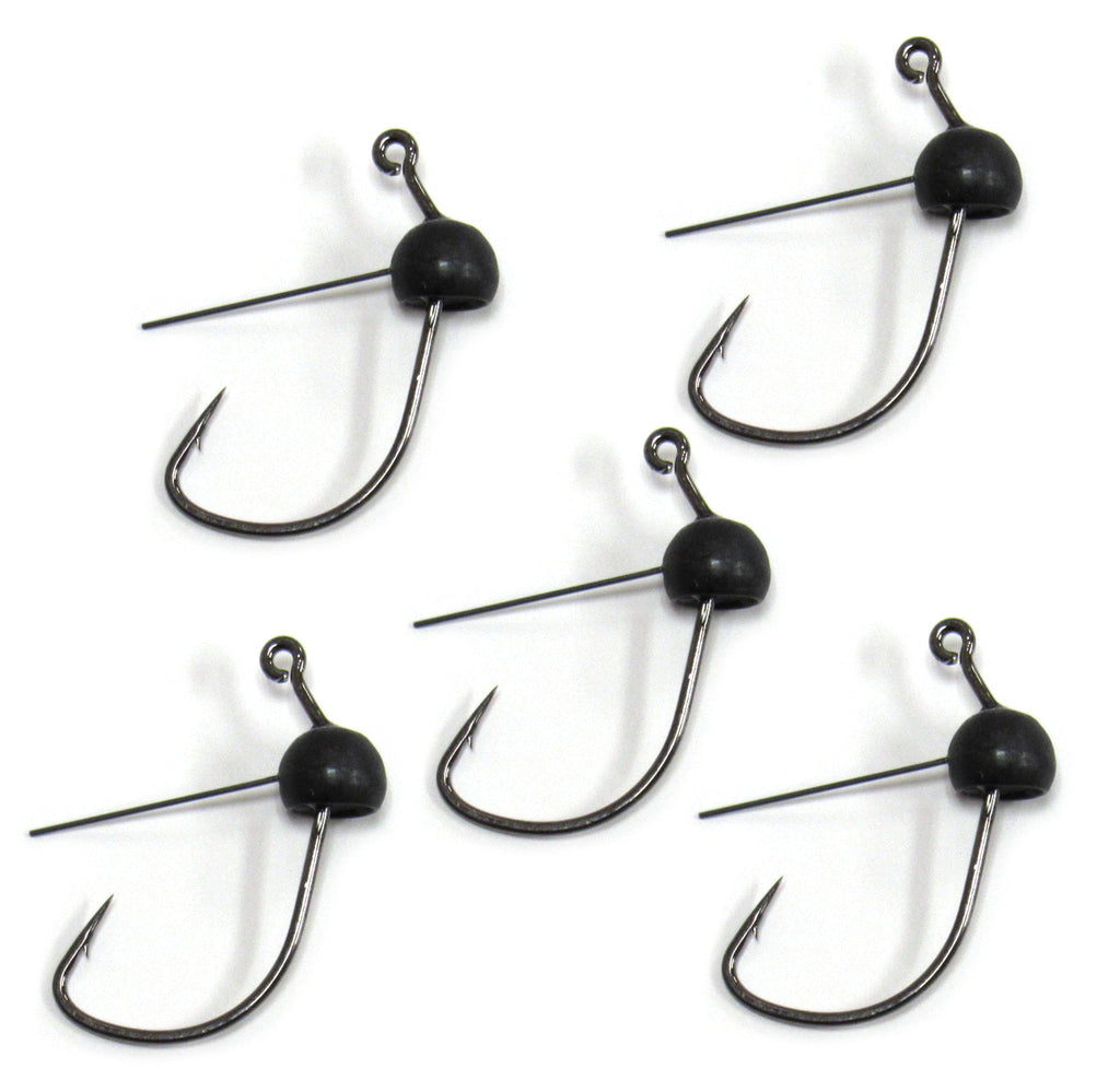 Tungsten Weedless Wacky Jigheads (5 Pack)