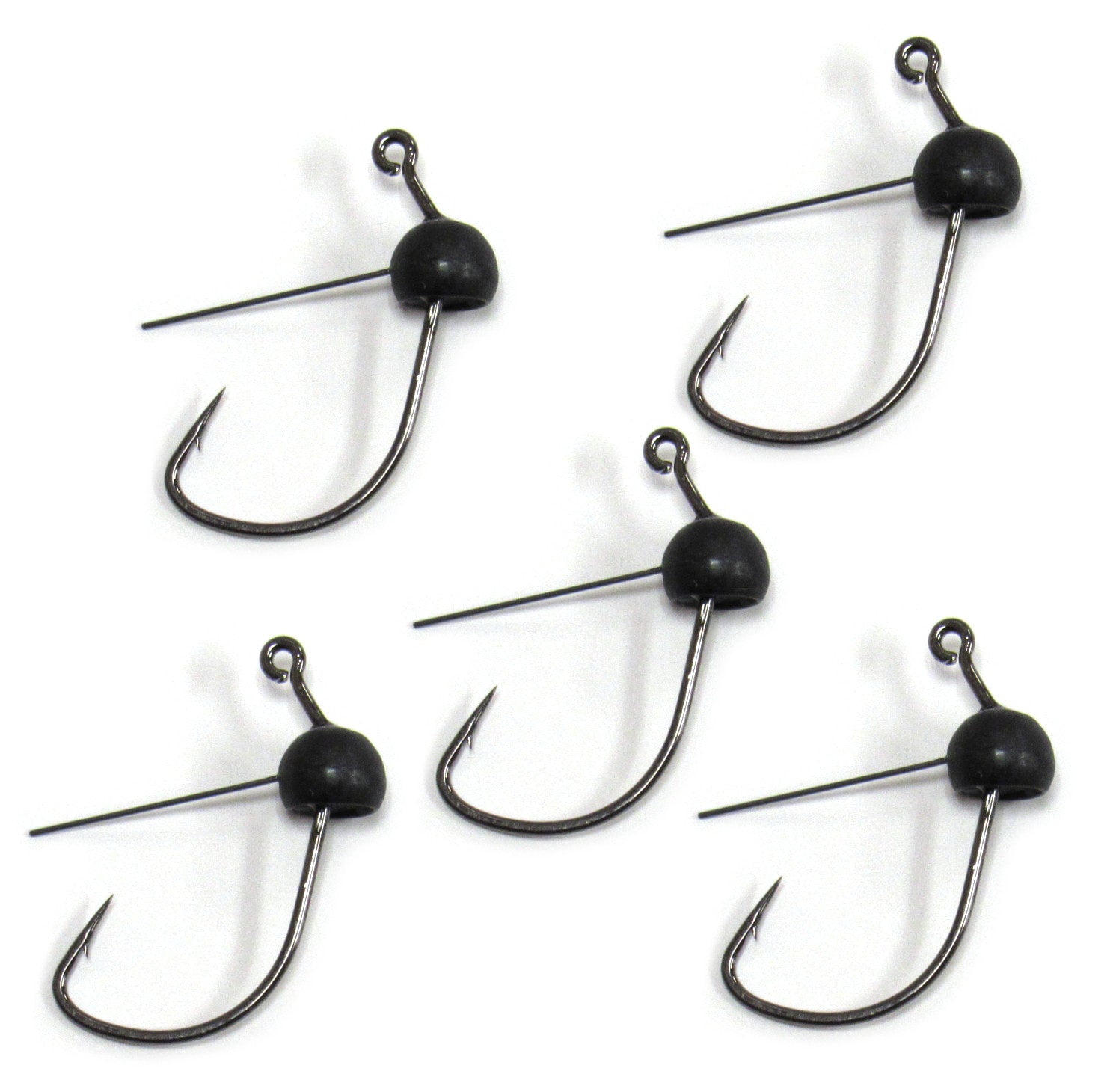 Tungsten Weedless Wacky Jigheads (5 Pack)
