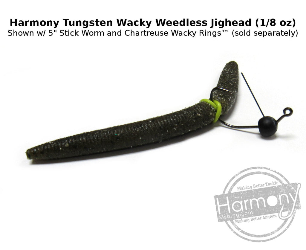 Tungsten Weedless Wacky Jigheads (5 Pack)