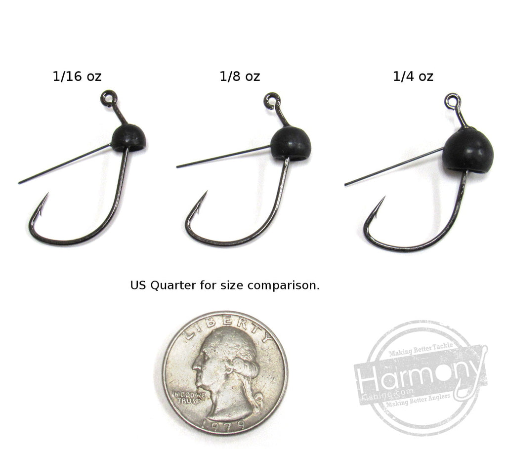 Tungsten Weedless Wacky Jigheads (5 Pack)