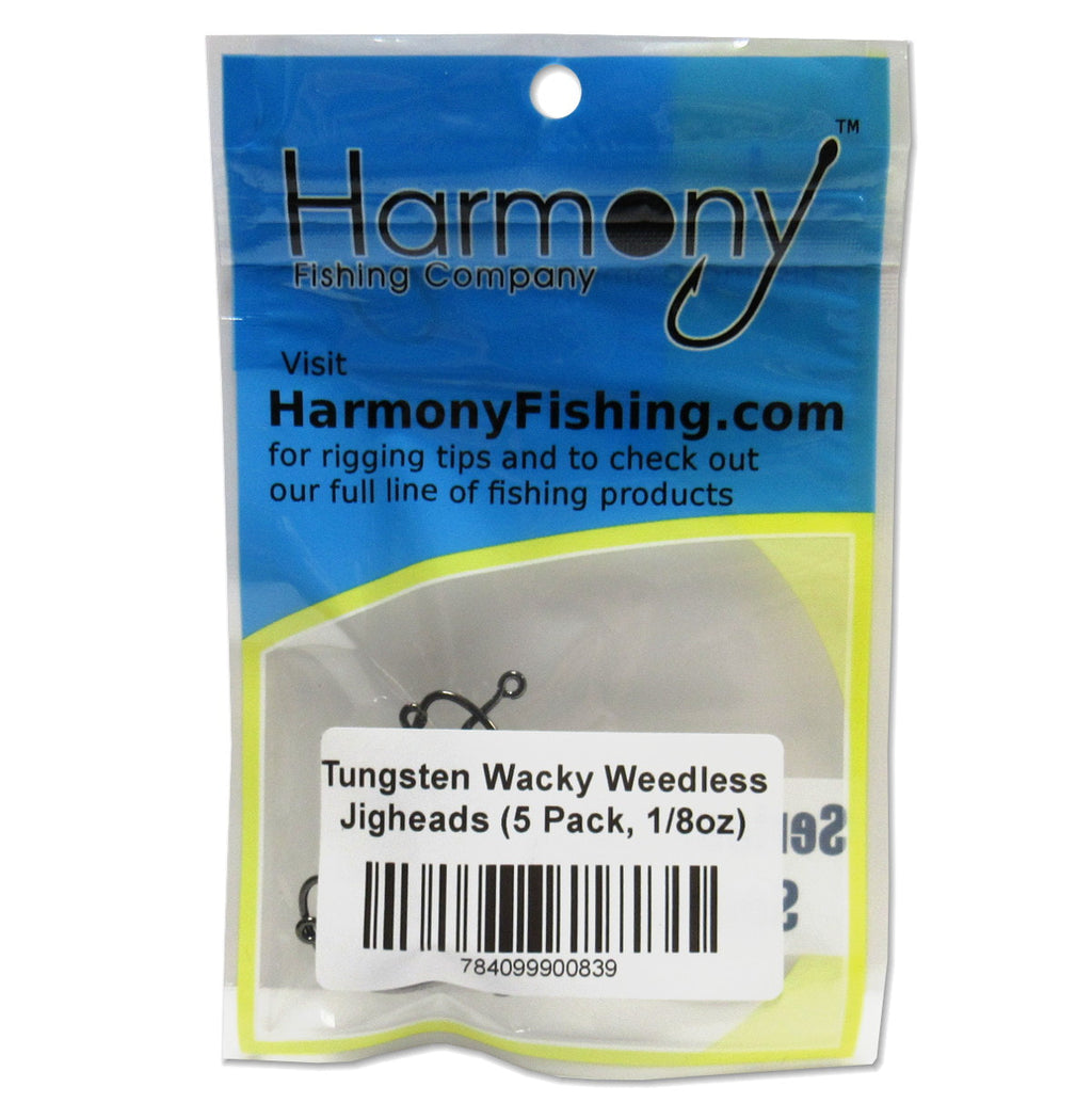 Tungsten Weedless Wacky Jigheads (5 Pack)
