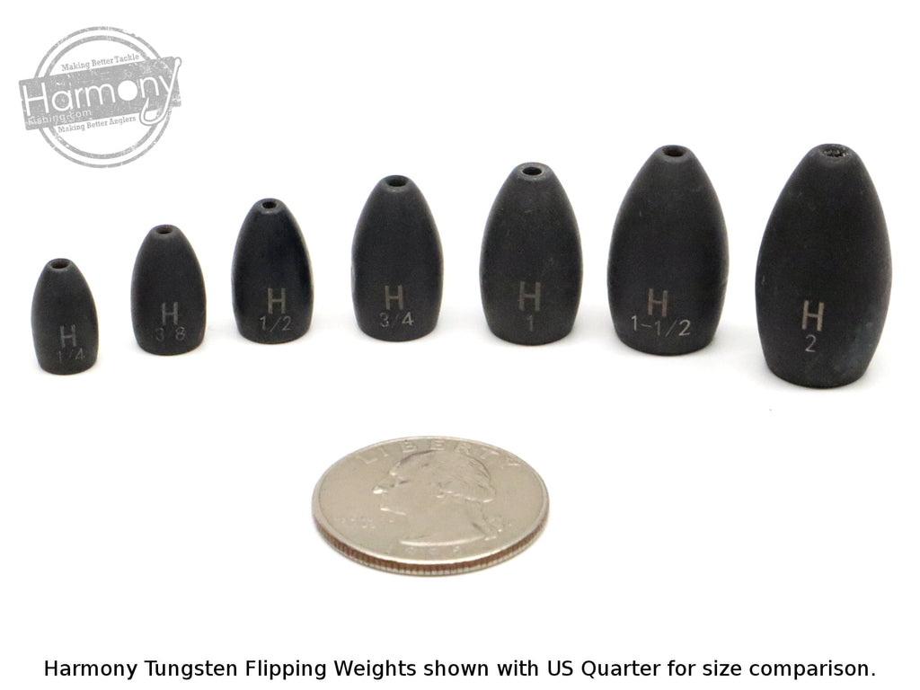 Tungsten Flipping Weights w/ Weight Pegs [Select Size, Qty]