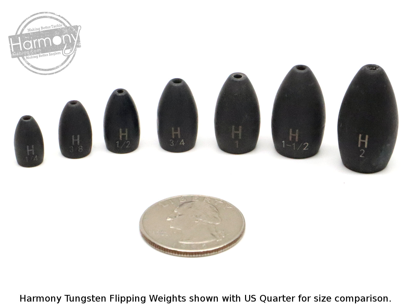 Tungsten Flipping Weights w/ Weight Pegs [Select Size, Qty]